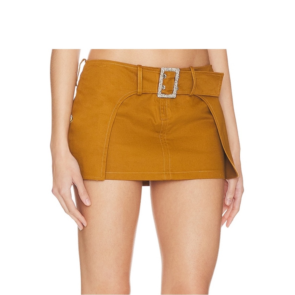 NWT Superdown Emmet Micro Mini Skirt in Brown